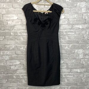 Rebecca Taylor Wool Blend Sheath
Dress Black Ruffle